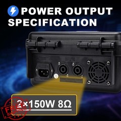 W IN-MIX 150W x2 Powered Mixer Bluetooth USB 4 Channels