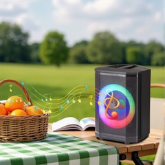 2400W Portable Tiltable Bluetooth Speaker Subwoofer 8in Heavy Bass Sound System