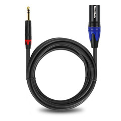 6.6Ft 1/4″ TRS to XLR Male Cable for Speakers & Audio Consoles