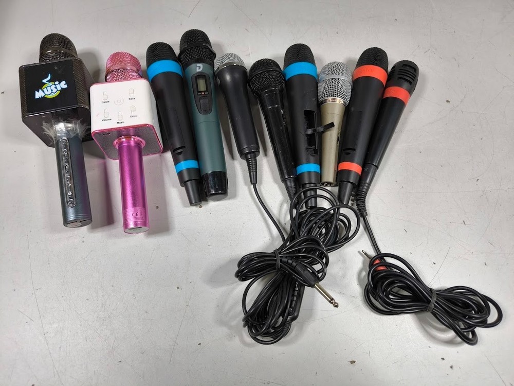 LOT OF 10 Various Brands & Models Microphone Used Working