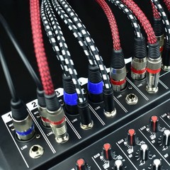 XLR Y Splitter Cable 2 Feet Female To Dual Male Microphone Cord Nylon Braided