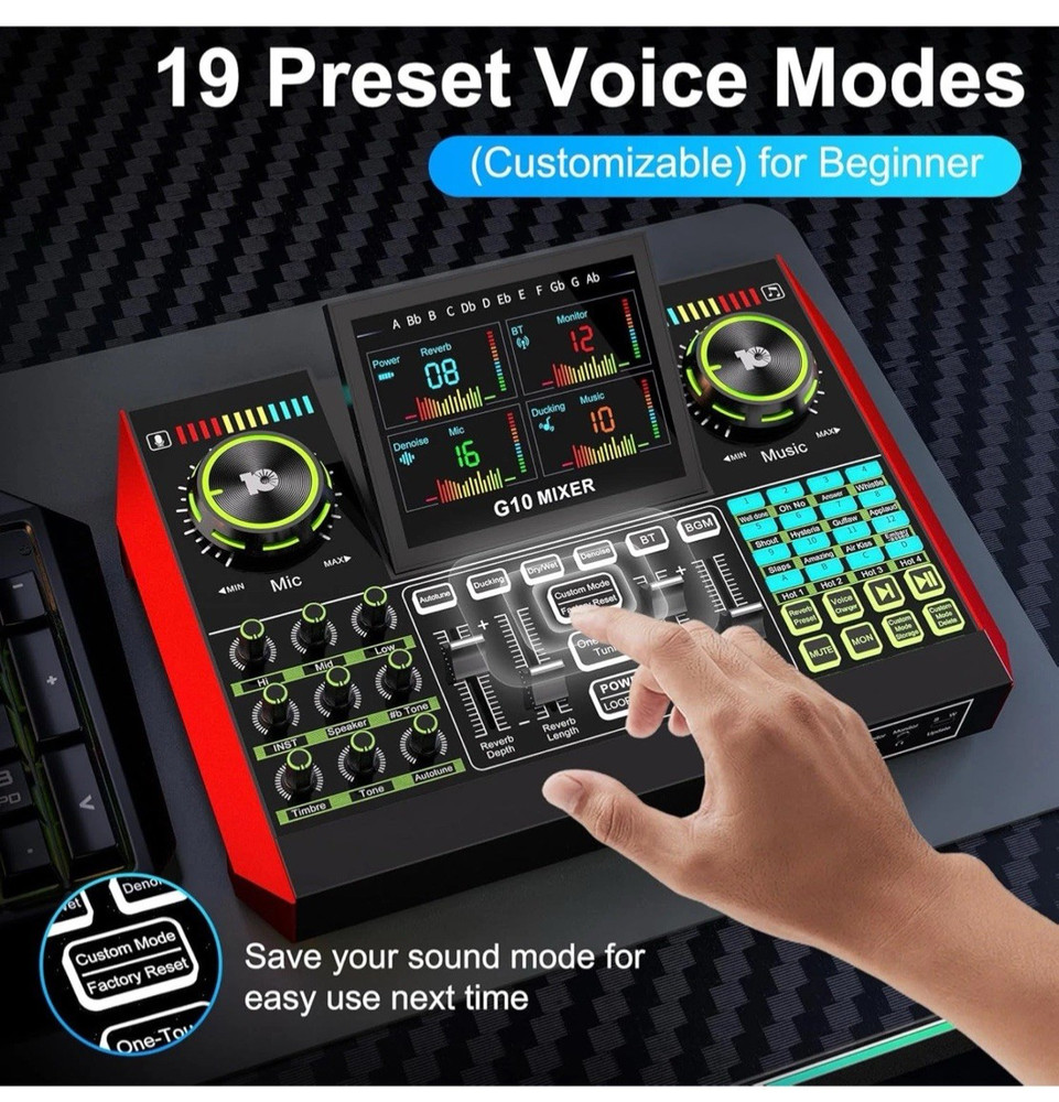 Podcast Microphone Bundle with Live Sound Board Audio Mixer, Podcast Equipment B