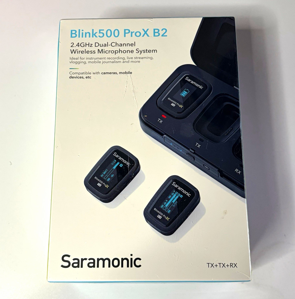 Saramonic Blink500 ProX B2 2.4GHz Dual-Channel TX+TX+RX Mic Kit Shoe
