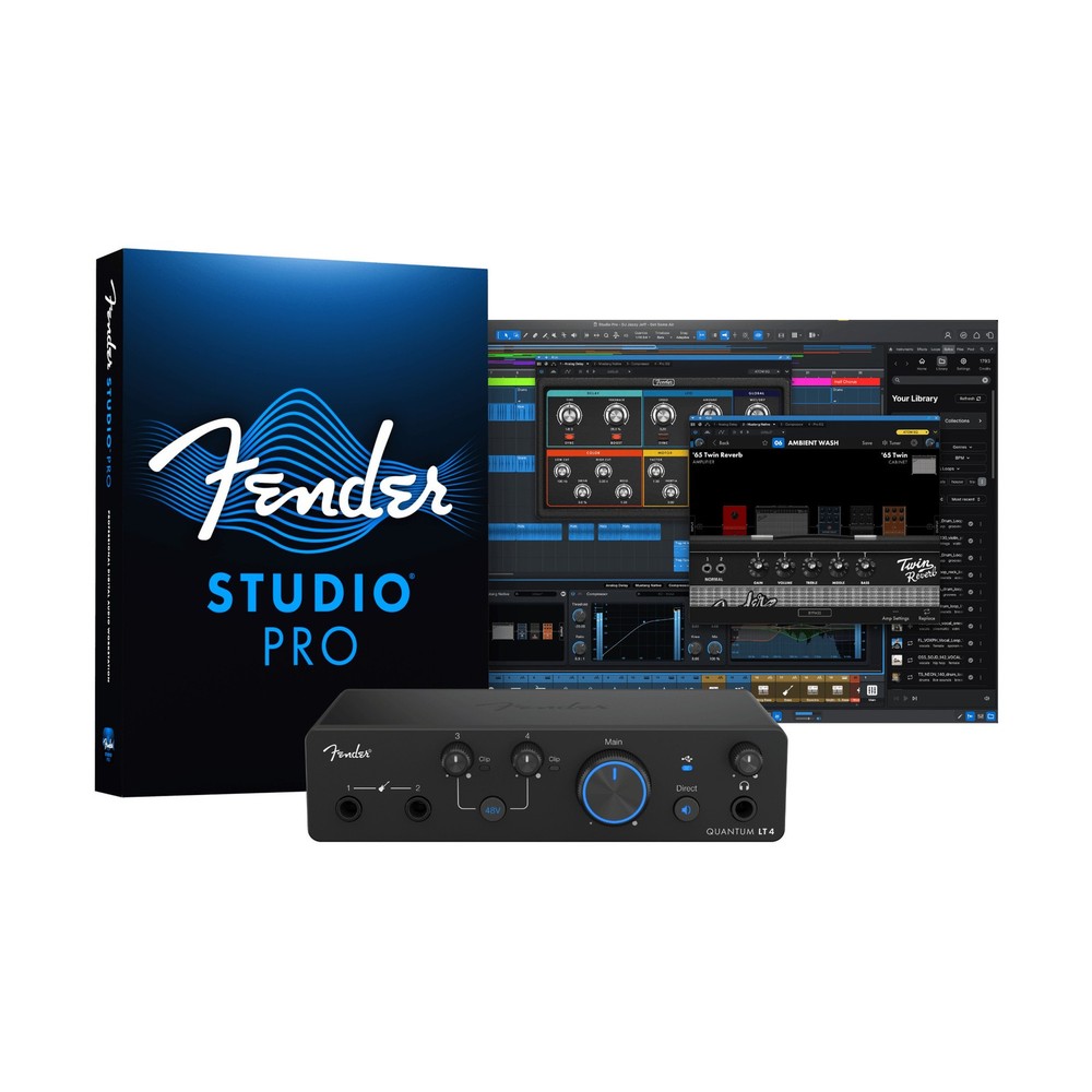 Fender Studio Quantum LT 4 4×2 USB-C Audio Interface (Black)