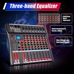 Channel Mixing Console Sound Live Studio Audio Mixer USB Bluetooth US