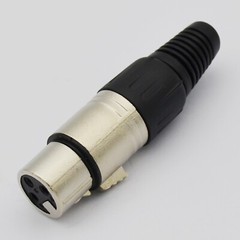 XLR Connector End – Female 3 Pin Microphone Plug for Audio and Video Equipment