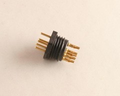5-Pin Male Miniature Hexagonal Panel Connector Plug 126-1083 Black