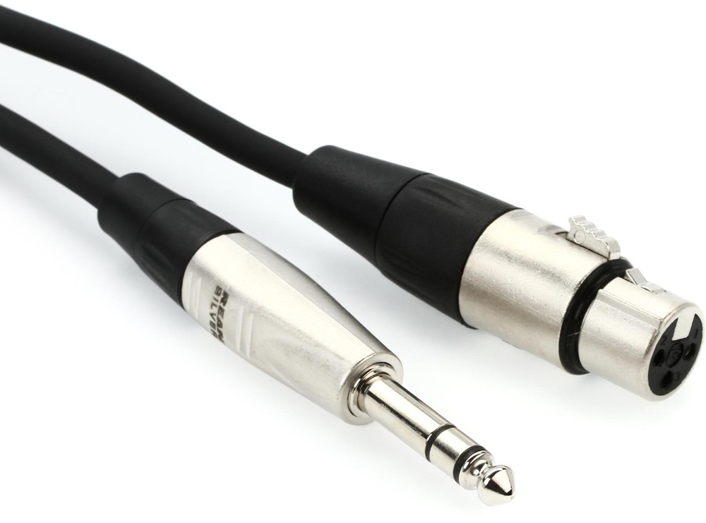 Hosa HXS-010 Pro Balanced Interconnect, REAN XLR3F to 1/4 in TRS, 10 ft
