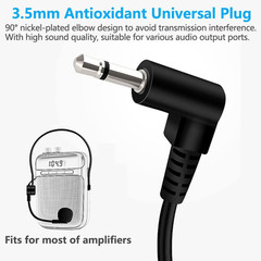 2Pcs Microphone Headset Mic, Flexible Wired Boom for Voice Amplifier, 3.5Mm Conn