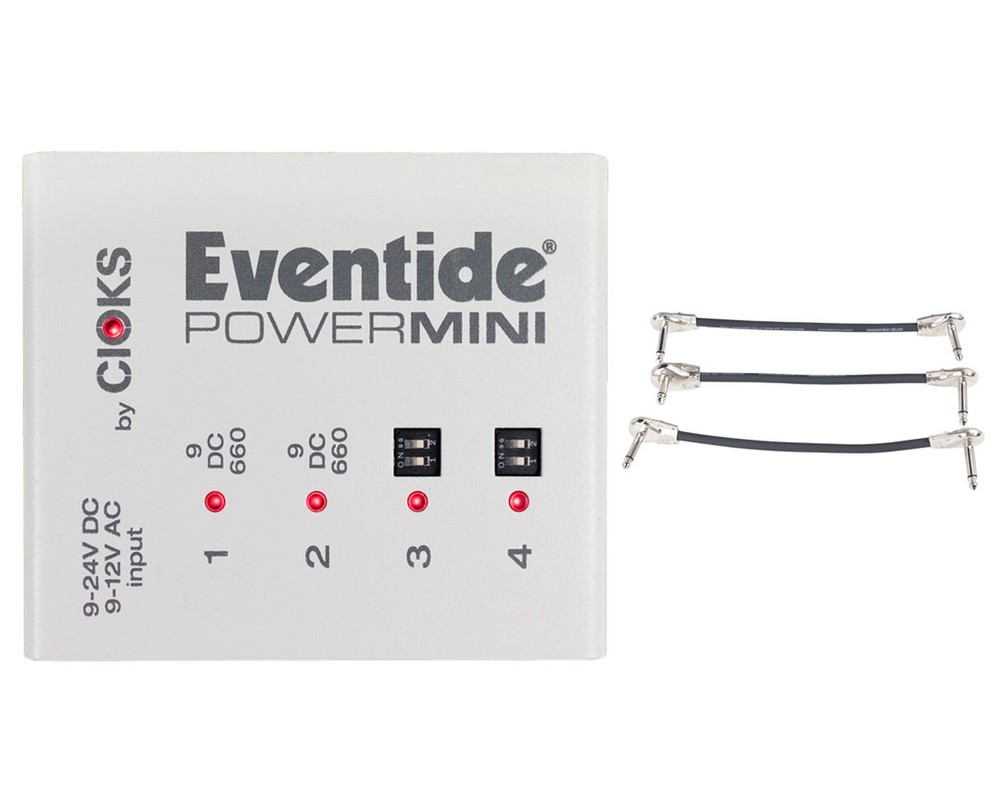 Eventide PowerMini Compact Isolated Power Supply + Gator Patch Cable 3 Pack