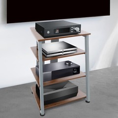 4-Layers AV Media Stand Stereo Stand Media Holder w/ Storage Shelves 110.23 lbs