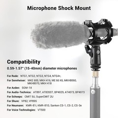 Lightweight Camera Shock Mount for Shotgun Microphones and Accessories