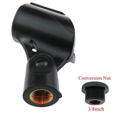 2 PCS Black Universal Adjustable Wired Wireless Handheld Microphone Holder