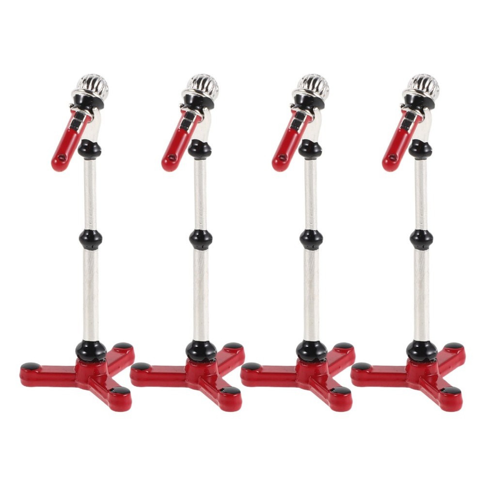 4PCS Mini Microphones for Dollhouse Accessories: Tiny Mic Prop for Kids – Party