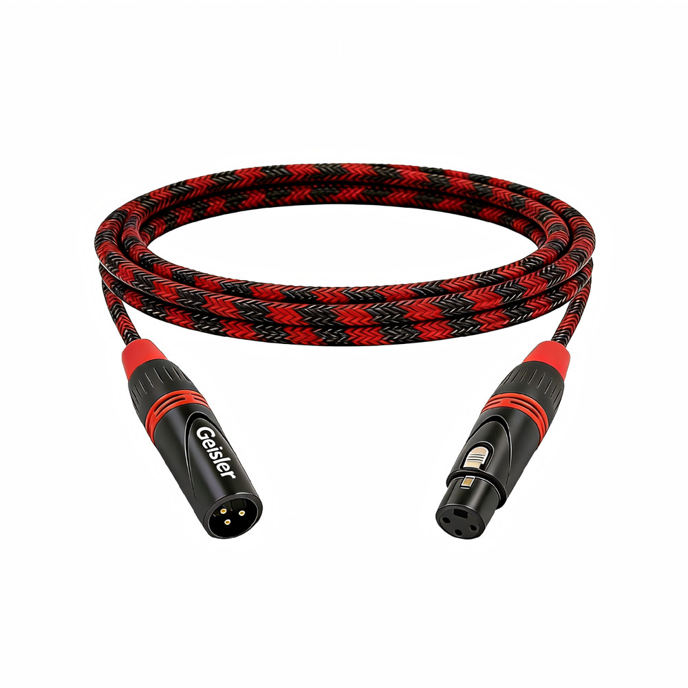 Premium XLR 3 Pin Male to Female Microphone Cable Balanced Pro Grade Nylon 10FT