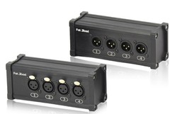 4 Channel DMX Hub XLR Cable Extender 2 Pack Set | RJ45 Ethercon Wire Live Stage