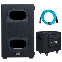 QSC KS112 12″ 2000W Powered DJ PA Subwoofer with Cover & XLR Cable