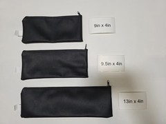 Shure Microphone Bag Zipper Pouch Case, Black Vinyl