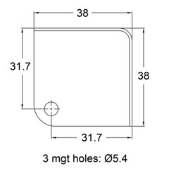 8Pcs Medium 1.5 Inch 38mm Zinc Plated Stackable Metal Corners – 4 Top, 4 Bottom