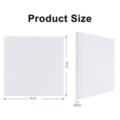 0.6 In. X 12 In. X 12 In. Square Sound Absorbing Acoustic Panels Self-Adhesive f
