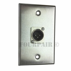 3 Pack – 1-Port Socket XLR Male Stainless Steel Microphone Mic Audio Wall Plate