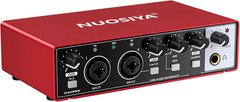 USB Audio Interface for PC Computer Recording Music, Red Guitar Audio Interface