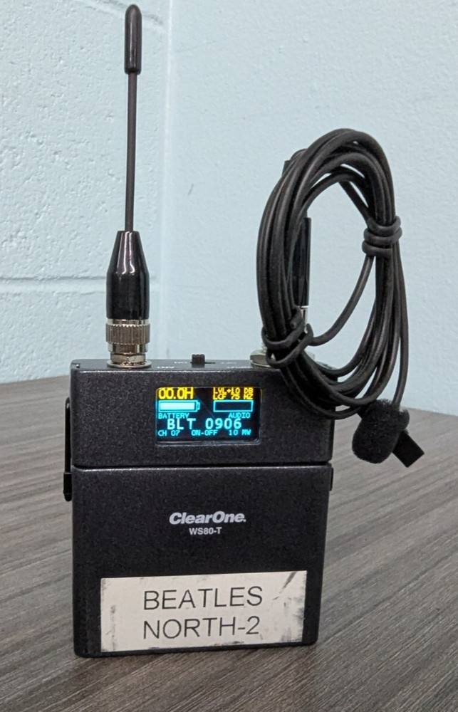 ClearOne WS80-T Wireless Beltpack Transmitter With Antenna