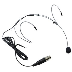 Black Headset Microphone For AKG Samson Wireless TA3F 3pin Mini XLR Dual EarHook