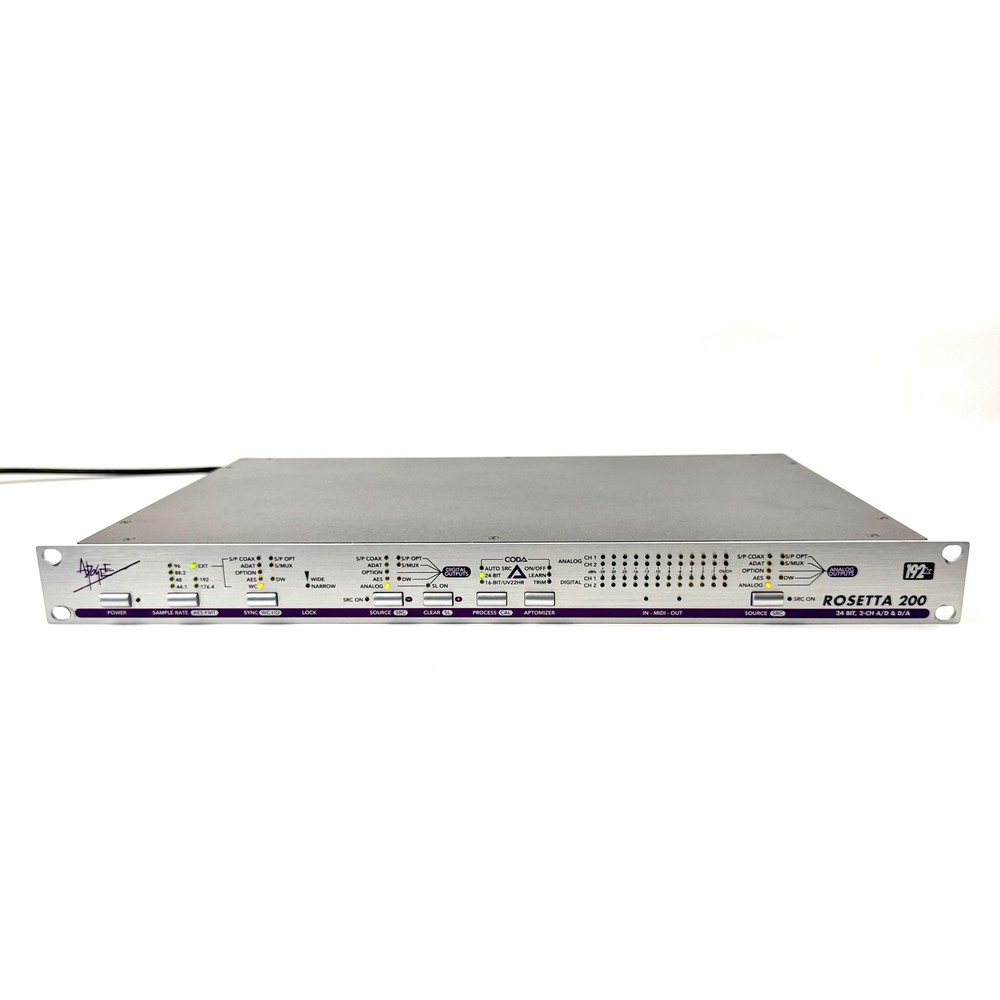 Apogee Rosetta 200 192kHz 2-Channel AD/DA Converter Silver Rackmount Pro Audio