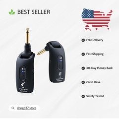 High Performance Wireless Guitar System – 100 Feet Transmission & Plug-and-Play