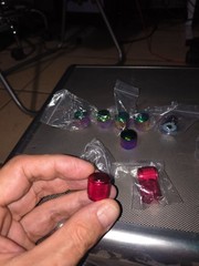 16 Akai MPC QLink knobs q link touch sensitive METAL .. Red Green/Purple Chrome