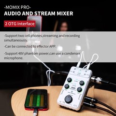 JOYO Audio Mixer USB Audio Interface Stereo XLR+48V Phantom Power Mixer for L…