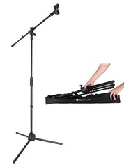 Rockville RVMIC50 Portable Sturdy Mic Stand w/ Boom Arm, Carry Bag, Adjustable