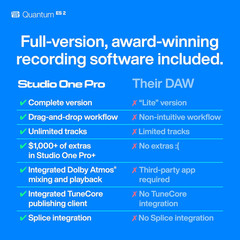 Quantum ES 2 USB-C Audio Interface with Fender Studio Pro Software