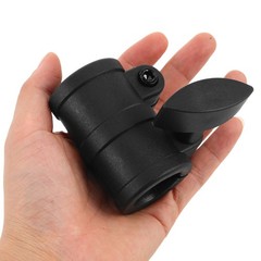 2Pcs Reusable Music Stand Tube Locking Clamps with Metal Plastic Adapter Black
