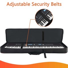 SNIGJAT 76 Key Keyboard Case, Soft Padded 76 Key, 48.4″x 18″x6.1″, Black+Red