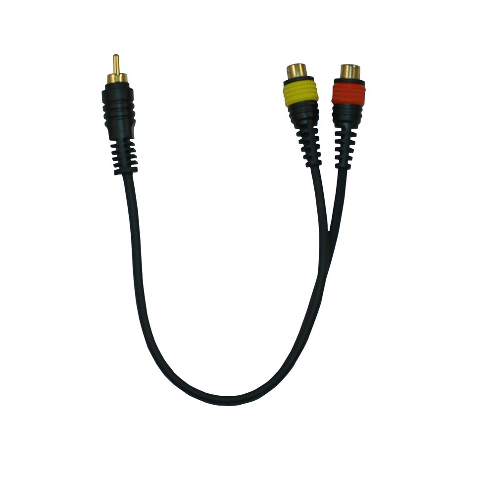Peavey PV Y 1 ft RCA Y-Splitter Cable – 1 RCA Male to 2 RCA Female Adapter Cable
