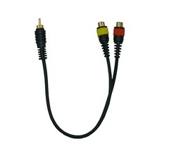 Peavey PV Y 1 ft RCA Y-Splitter Cable – 1 RCA Male to 2 RCA Female Adapter Cable