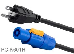1.5ft 3-Prong NEMA 5-15P to Neutrik PowerCON® 16AWG AC Power Cord, PC-K601H