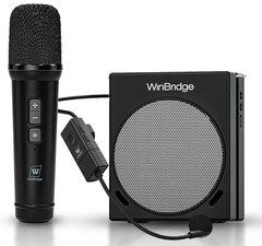 WinBridge Portable PA System 30W Voice Amplifier with Dual Wireless Mics