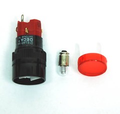 1pc DECA Push button Switch D16LMR1-1ab SPST Momentary Bulb Lamp= ACDC 24 or 12V