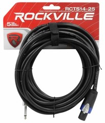 Rockville RCTS1425 25′ 14 AWG 1/4″ TS to Speakon Speaker Cable 100% Copper