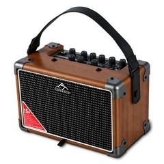 EASTROCK 15W Electric Guitar Amp, EGA-15W Portable Amplifier with Wood