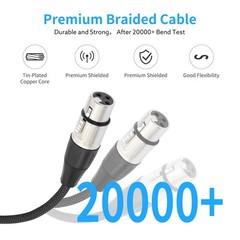 XLR Splitter Cable, Devianl XLR y Splitter 2 Female to 1 Male, Balanced Dual …