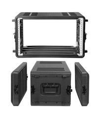 Diandian 6U Rack Case Shallow 12″ Depth, 19″ Rackmount Flight Cases, Watertig…