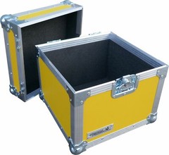Flight Case Swan 12″ Single LP 100 Vinyl Record Box (Yellow Rigid PVC)