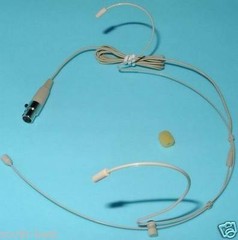 New Beige hook Headset Microphone Mic For Gtd Audio Wireless 3pin-Mini XLR
