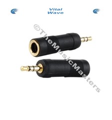 (4) 1/4 Female Jack to 3.5mm 1/8 Male Plug Stereo Headphone Audio Adapters GOLD