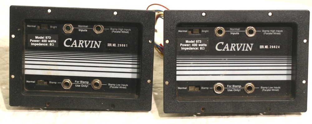 Pair of Carvin 973 3-way crossovers 8 ohms 400 watts