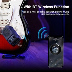 LEKATO 5W Mini Electric Guitar Amp Bluetooth 4 Effects Guitar Amplifier Speaker